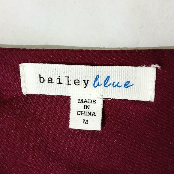 Bailey Blue Plum & Gold Sparkle A-Line Deep Back V-Neck Mini Skater Dress Size M - Picture 10 of 14